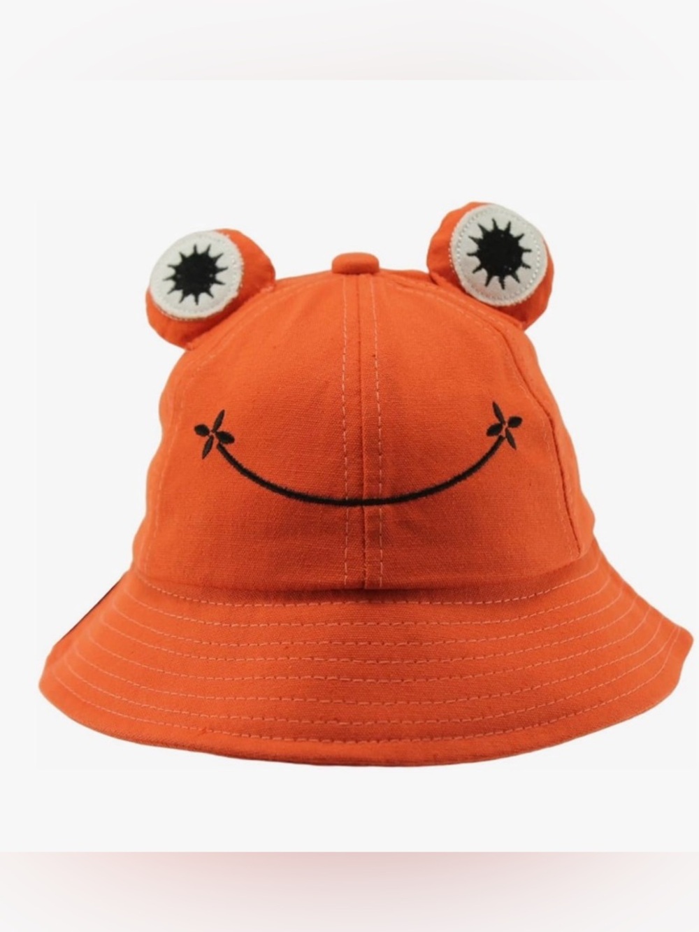 Orange Frog Ear Bucket Hat